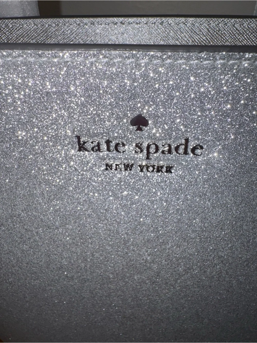 NWT Kate Spade Glimmer Satchel/Crossbody in Lunar Light Silver-Glitter